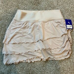 Target Cream Bubble Mini Skirt Ruffled Tiered Casual